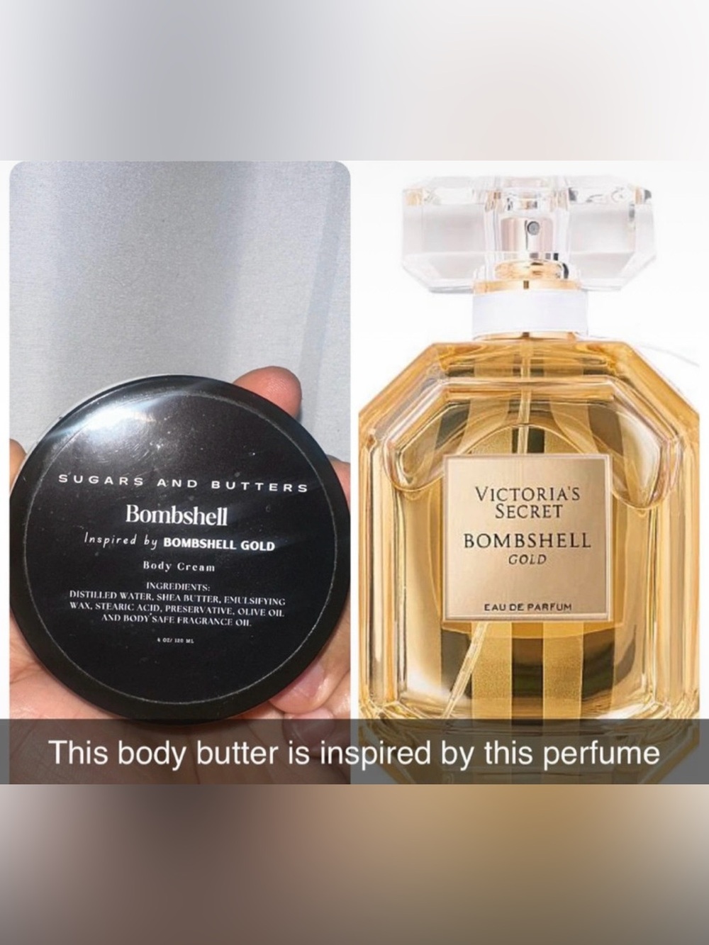 Bombshell Gold Inspired Body Cream – Black & Gold